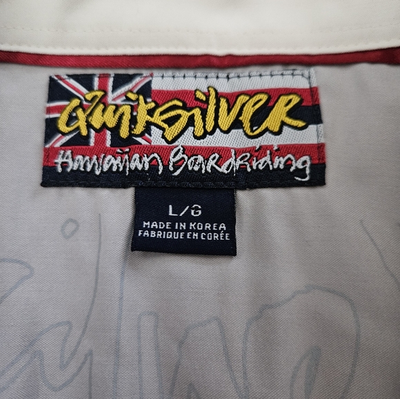 NWT - Quicksilver White Button Up Camp Shirt - Size L - Picture 5 of 13
